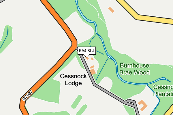 KA4 8LJ map - OS OpenMap – Local (Ordnance Survey)