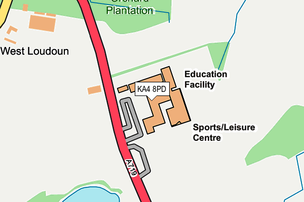 KA4 8PD map - OS OpenMap – Local (Ordnance Survey)