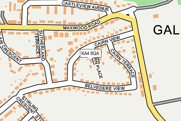 KA4 8QA map - OS OpenMap – Local (Ordnance Survey)