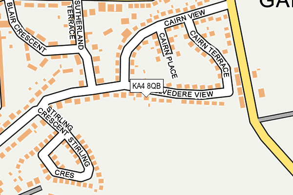 KA4 8QB map - OS OpenMap – Local (Ordnance Survey)