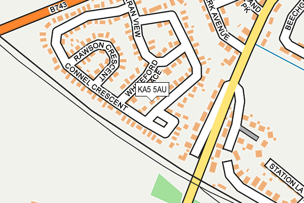 KA5 5AU map - OS OpenMap – Local (Ordnance Survey)