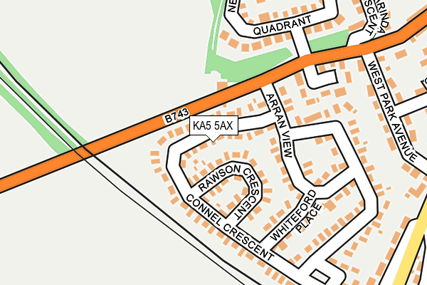 KA5 5AX map - OS OpenMap – Local (Ordnance Survey)