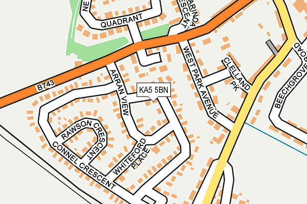 KA5 5BN map - OS OpenMap – Local (Ordnance Survey)