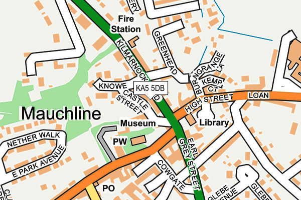 Map of MAUCHLINE SUPERMARKET LTD at local scale