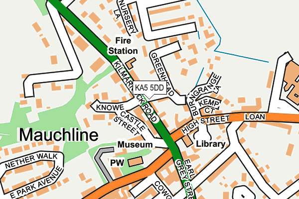 Map of MAUCHLINE CURRY HOUSE LTD at local scale