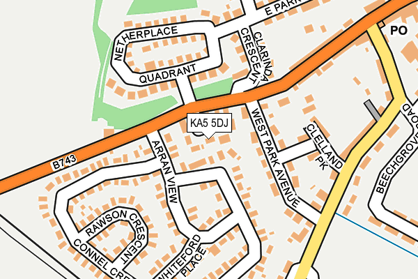 KA5 5DJ map - OS OpenMap – Local (Ordnance Survey)