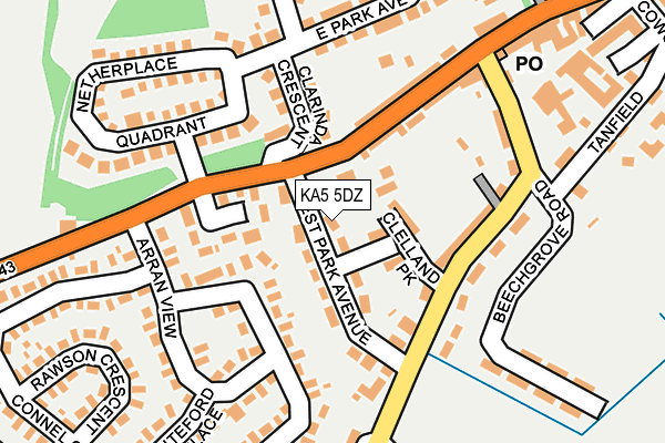 KA5 5DZ map - OS OpenMap – Local (Ordnance Survey)