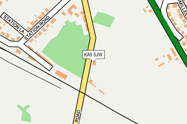 KA5 5JW map - OS OpenMap – Local (Ordnance Survey)