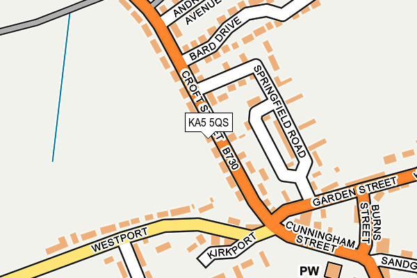 KA5 5QS map - OS OpenMap – Local (Ordnance Survey)