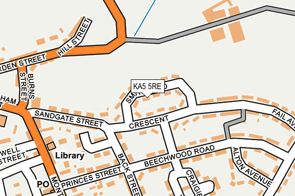 KA5 5RE map - OS OpenMap – Local (Ordnance Survey)