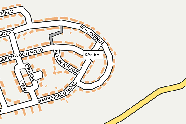 KA5 5RJ map - OS OpenMap – Local (Ordnance Survey)