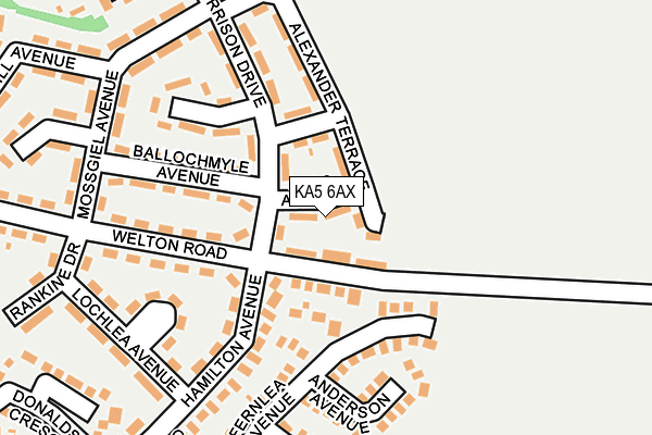KA5 6AX map - OS OpenMap – Local (Ordnance Survey)