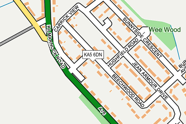 KA5 6DN map - OS OpenMap – Local (Ordnance Survey)