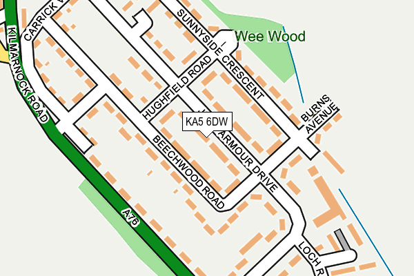 KA5 6DW map - OS OpenMap – Local (Ordnance Survey)
