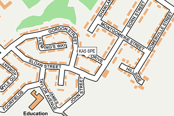 KA5 6PE map - OS OpenMap – Local (Ordnance Survey)