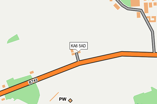 KA6 5AD map - OS OpenMap – Local (Ordnance Survey)
