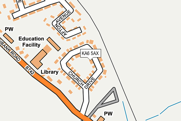 KA6 5AX map - OS OpenMap – Local (Ordnance Survey)