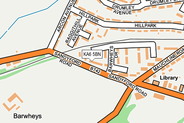 KA6 5BN map - OS OpenMap – Local (Ordnance Survey)