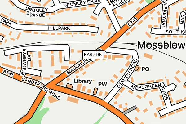 KA6 5DB map - OS OpenMap – Local (Ordnance Survey)