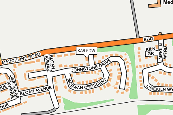 KA6 5DW map - OS OpenMap – Local (Ordnance Survey)