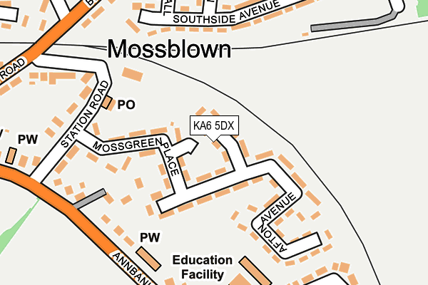 KA6 5DX map - OS OpenMap – Local (Ordnance Survey)