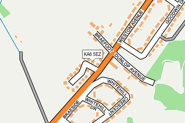 KA6 5EZ map - OS OpenMap – Local (Ordnance Survey)