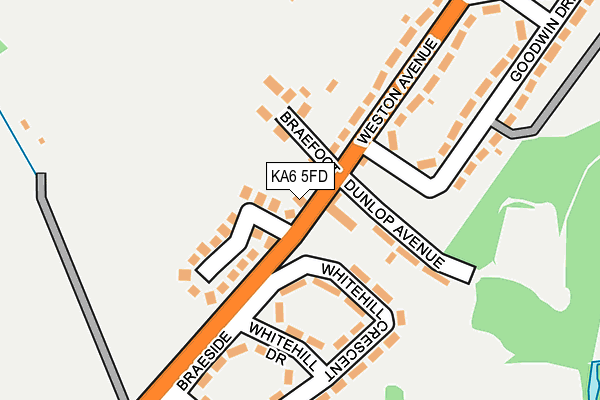 KA6 5FD map - OS OpenMap – Local (Ordnance Survey)