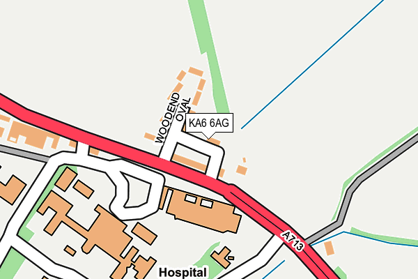 KA6 6AG map - OS OpenMap – Local (Ordnance Survey)