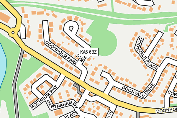 KA6 6BZ map - OS OpenMap – Local (Ordnance Survey)