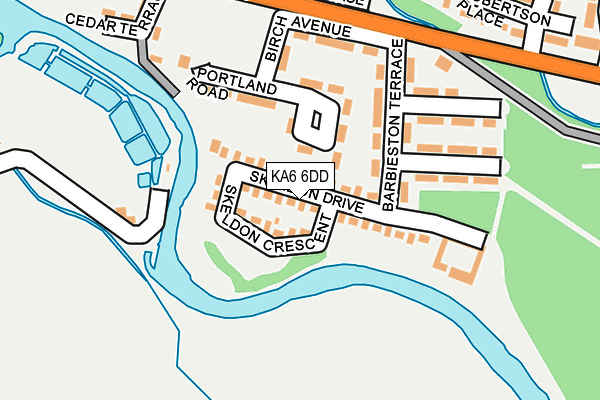 KA6 6DD map - OS OpenMap – Local (Ordnance Survey)