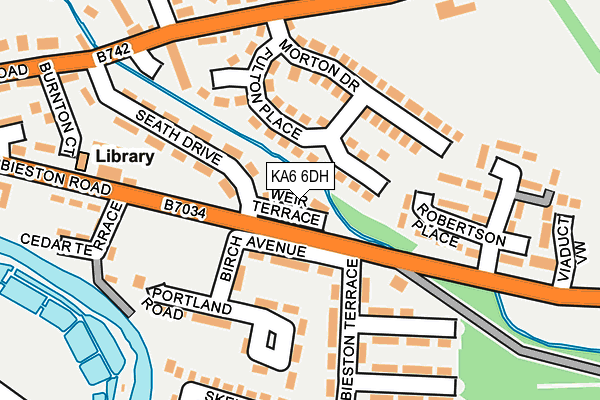 KA6 6DH map - OS OpenMap – Local (Ordnance Survey)