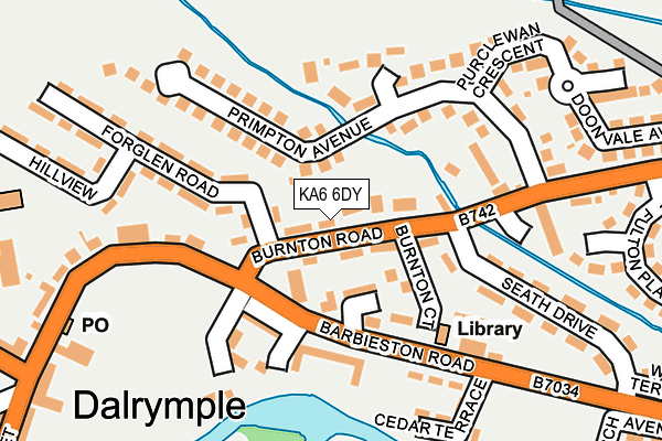 KA6 6DY map - OS OpenMap – Local (Ordnance Survey)
