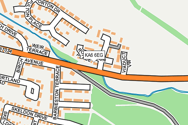 KA6 6EG map - OS OpenMap – Local (Ordnance Survey)