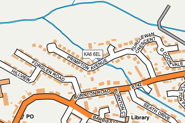 KA6 6EL map - OS OpenMap – Local (Ordnance Survey)