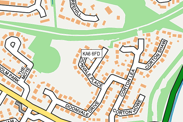 KA6 6FD map - OS OpenMap – Local (Ordnance Survey)