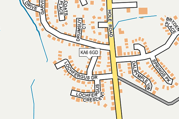 KA6 6GD map - OS OpenMap – Local (Ordnance Survey)