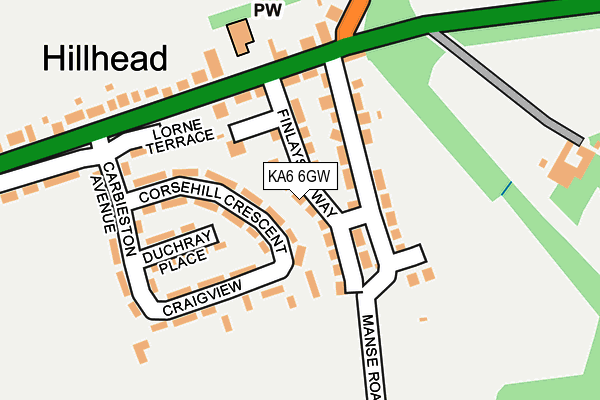 KA6 6GW map - OS OpenMap – Local (Ordnance Survey)