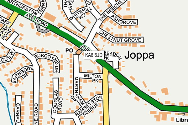 KA6 6JD map - OS OpenMap – Local (Ordnance Survey)