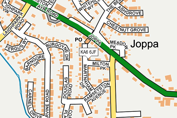 KA6 6JF map - OS OpenMap – Local (Ordnance Survey)