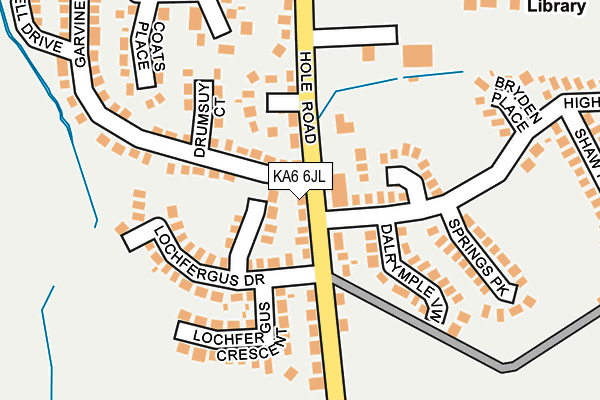 KA6 6JL map - OS OpenMap – Local (Ordnance Survey)
