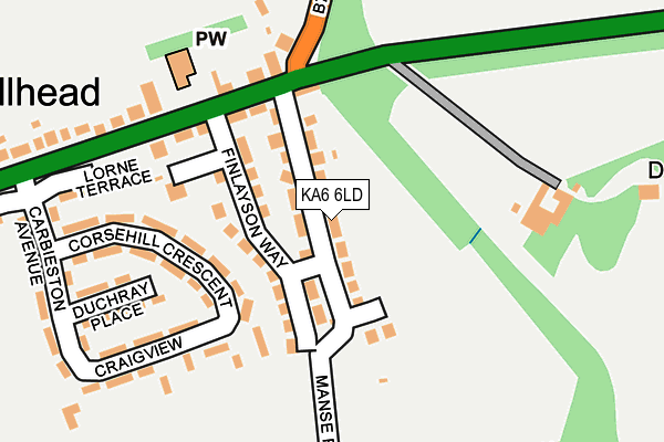 KA6 6LD map - OS OpenMap – Local (Ordnance Survey)