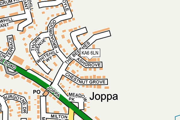 KA6 6LN map - OS OpenMap – Local (Ordnance Survey)