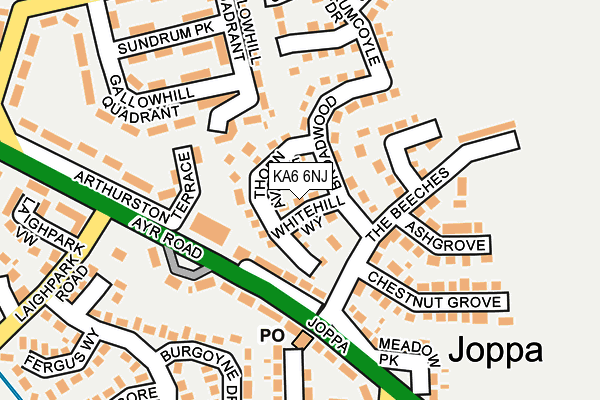 KA6 6NJ map - OS OpenMap – Local (Ordnance Survey)