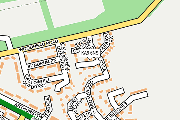 KA6 6NS map - OS OpenMap – Local (Ordnance Survey)