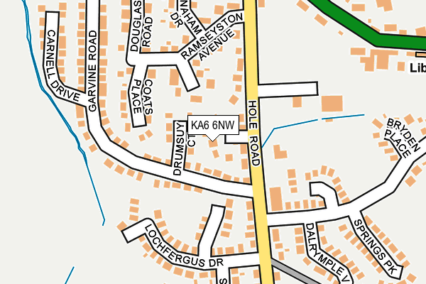 KA6 6NW map - OS OpenMap – Local (Ordnance Survey)