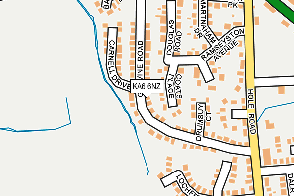 KA6 6NZ map - OS OpenMap – Local (Ordnance Survey)