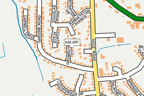 KA6 6PF map - OS OpenMap – Local (Ordnance Survey)