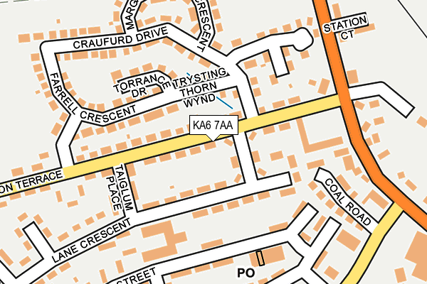 KA6 7AA map - OS OpenMap – Local (Ordnance Survey)