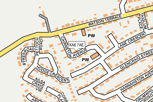 KA6 7AE map - OS OpenMap – Local (Ordnance Survey)