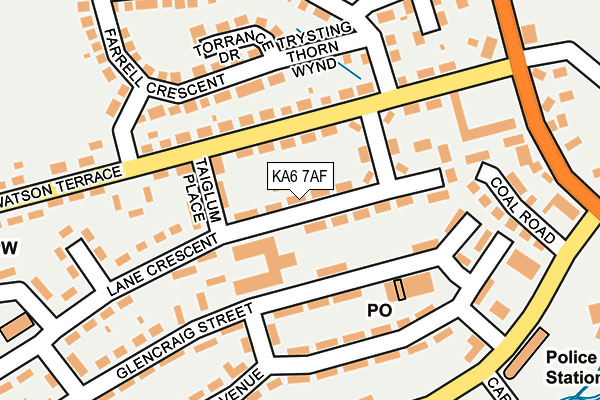 KA6 7AF map - OS OpenMap – Local (Ordnance Survey)
